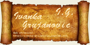 Ivanka Grujanović vizit kartica